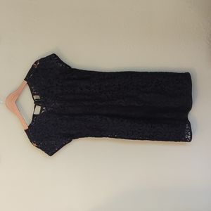 Loft size 2 blue & black lace dress